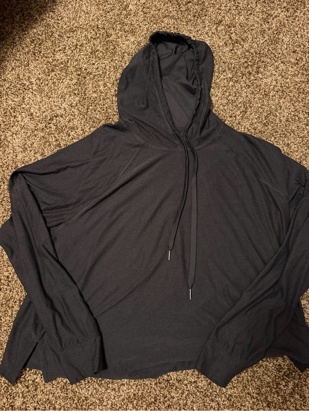 Old Navy Black Hooded Pullover Long-Sleeve Shirt